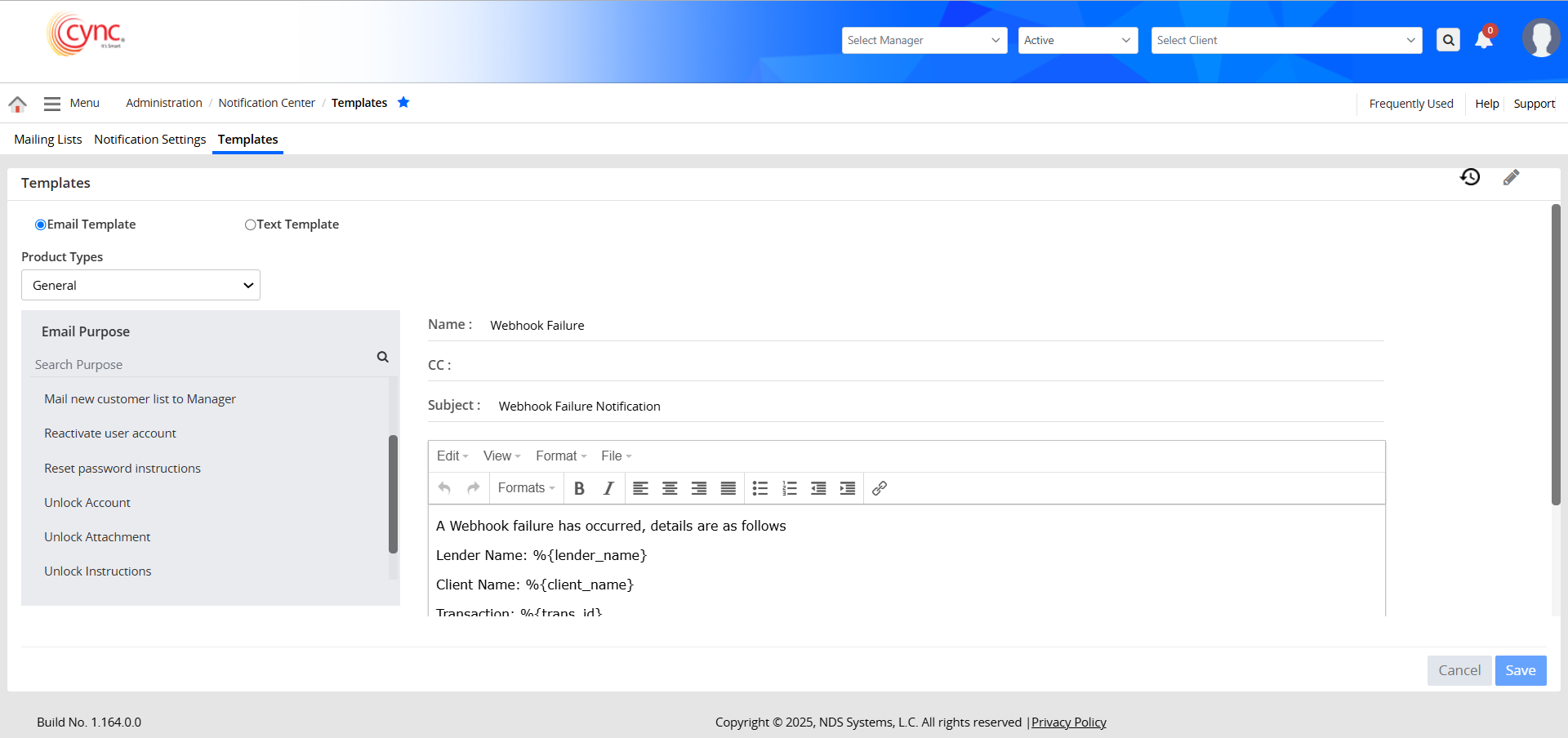 Email template full